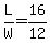 +L%2FW+=+16%2F12+