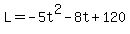 +L=-5t%5E2-8t%2B120+