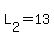+L%5B2%5D+=+13