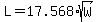 +L+=+17.568%2Asqrt%28W%29+