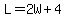 +L+=+2W+%2B+4+