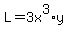 +L+=+3x%5E3%2Ay+