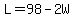 +L+=+98+-+2W+