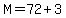 +M=72%2B3+