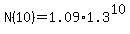 +N%2810%29+=+1.09%2A1.3%5E10+