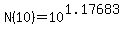 +N%2810%29+=+10%5E1.17683+