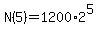 +N%285%29+=+1200%2A2%5E5+