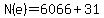 +N%28e%29+=+6066+%2B+31+