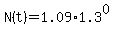 +N%28t%29+=+1.09%2A1.3%5E0+