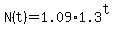 +N%28t%29+=+1.09%2A1.3%5Et+