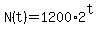 +N%28t%29+=+1200%2A2%5Et+