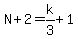 +N%2B2=k%2F3%2B1