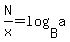 +N%2Fx+=+log%28B%2Ca%29+