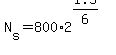 +N%5Bs%5D+=+800%2A2%5E%281.5%2F6%29+