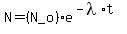 +N+=+%28N_o%29e%5E%28-lambda%2At%29+