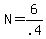 +N+=+6%2F.4+