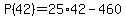 +P%2842%29+=+25%2A42+-+460+