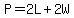 +P=2L%2B2W+
