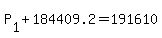 +P%5B1%5D+%2B+184409.2+=+191610+