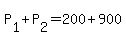 +P%5B1%5D+%2B+P%5B2%5D+=+200+%2B+900+