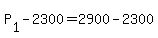 +P%5B1%5D+-+2300+=+2900+-+2300+