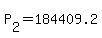 +P%5B2%5D+=+184409.2+