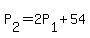 +P%5B2%5D+=+2P%5B1%5D+%2B+54+