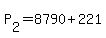 +P%5B2%5D+=+8790+%2B+221+