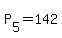 +P%5B5%5D+=+142+