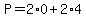 +P+=+2%2A0+%2B+2%2A4+