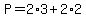 +P+=+2%2A3+%2B+2%2A2+