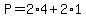 +P+=+2%2A4+%2B+2%2A1+