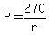 +P+=+270%2Fr+