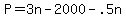 +P+=+3n+-+2000+-+.5n+
