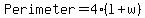 +Perimeter+=+4%28l+%2B+w%29