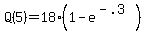 +Q%285%29+=+18%2A%28+1+-+e%5E%28-.3%29+%29