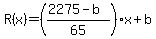 +R%28x%29+=+%28+%28+2275+-+b%29%2F65+%29%2Ax+%2B+b+