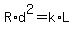 +R%2Ad%5E2+=+k%2AL+