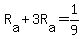+R%5Ba%5D+%2B+3R%5Ba%5D+=+1%2F9+