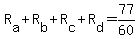 +R%5Ba%5D+%2B+R%5Bb%5D+%2B+R%5Bc%5D+%2B+R%5Bd%5D+=+77%2F60+