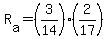 +R%5Ba%5D+=+%28+3%2F14+%29%2A%28+2%2F17+%29+
