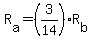 +R%5Ba%5D+=+%28+3%2F14+%29%2AR%5Bb%5D+