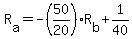 +R%5Ba%5D+=+-%2850%2F20%29%2AR%5Bb%5D+%2B+1%2F40+