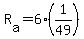 +R%5Ba%5D+=+6%2A%28+1%2F49+%29+