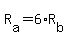 +R%5Ba%5D+=+6%2AR%5Bb%5D+