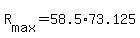 +R%5Bmax%5D+=+58.5%2A73.125+