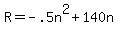 +R+=+-.5n%5E2+%2B140n++