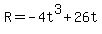 +R+=+-4t%5E3+%2B+26t+