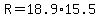 +R+=+18.9%2A15.5+