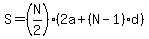 +S=%28N%2F2%29%282a%2B%28N-1%29d%29